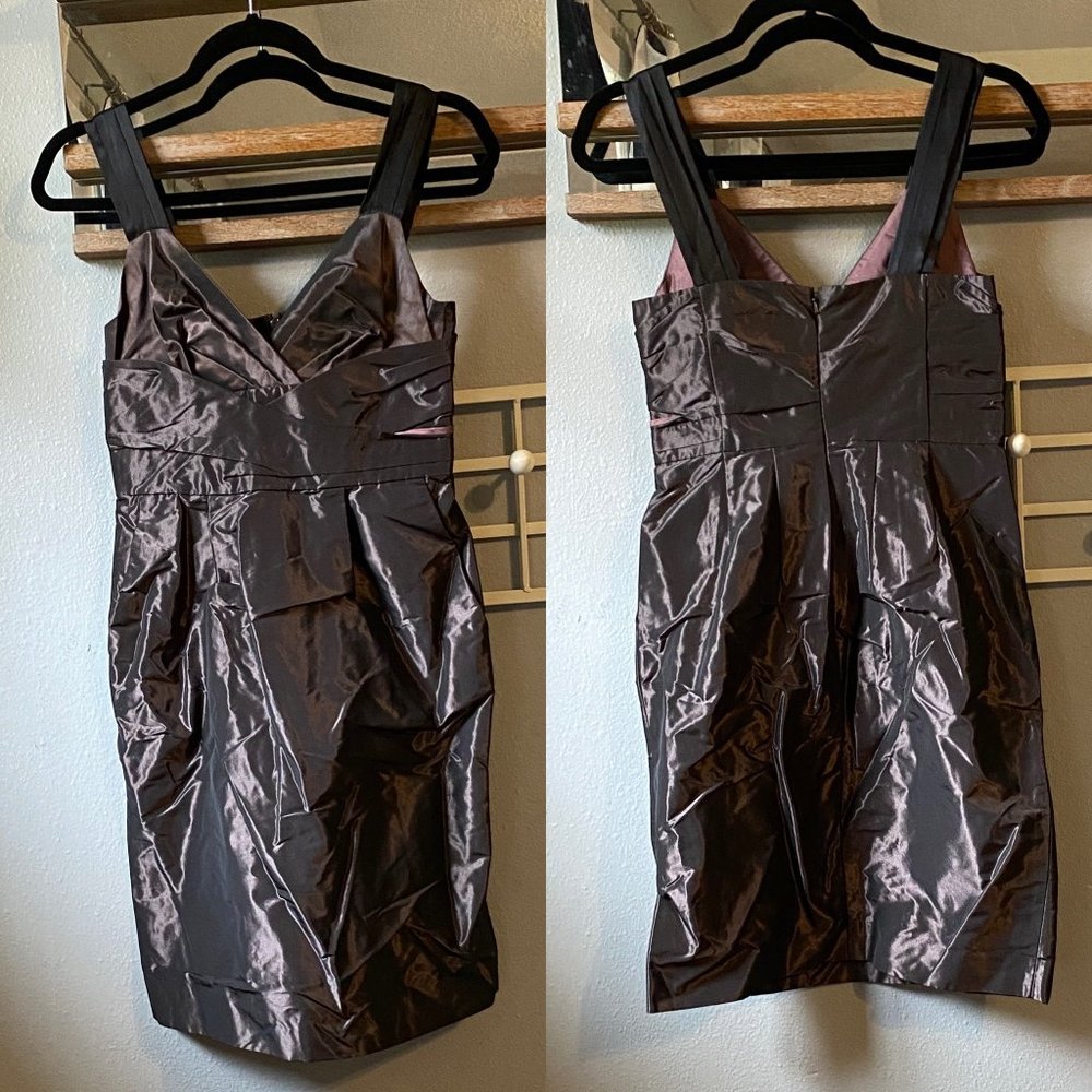 Banana Republic Purple Black Shiny Cocktail Dress